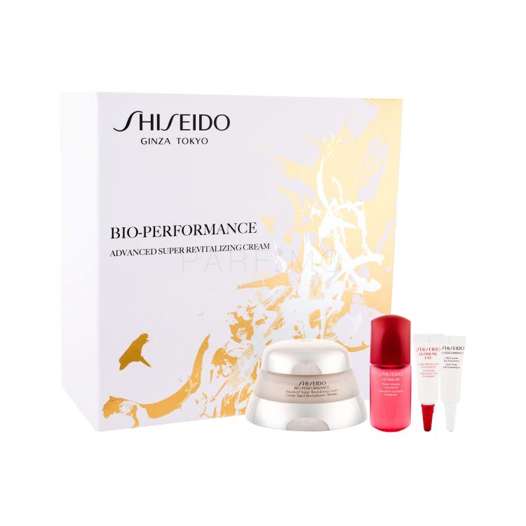 Shiseido Bio-Performance Advanced Super Revitalizing Pacco regalo crema viso giorno 50 ml + siero viso Ultimune 10 ml + crema controno occhi Ultimune 3 ml + crema controno occhi Bio-Performance 3 ml