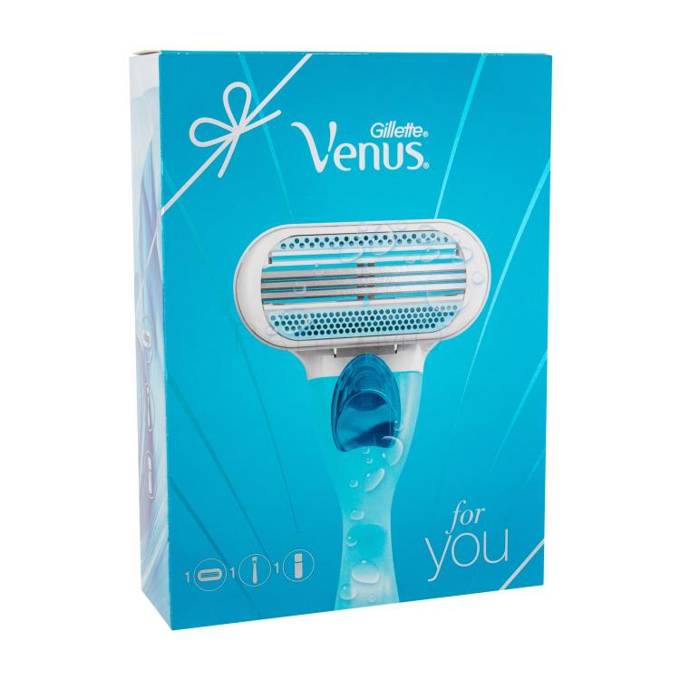 Gillette Venus Pacco regalo rasoio 1 pz + gel per la rasatura Satin Care Sensitive 75 ml