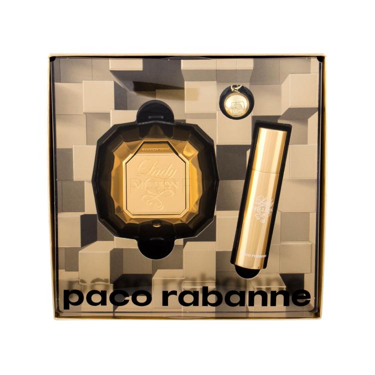 Paco Rabanne Lady Million Pacco regalo eau de parfum 50 ml + eau de parfum 10 ml + portachiavi