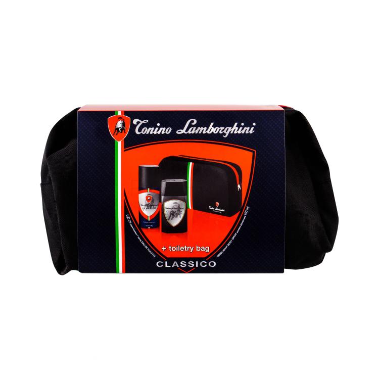 Lamborghini Classico Pacco regalo toaletní voda 100 ml + deodorant 150 ml + kosmetická taška