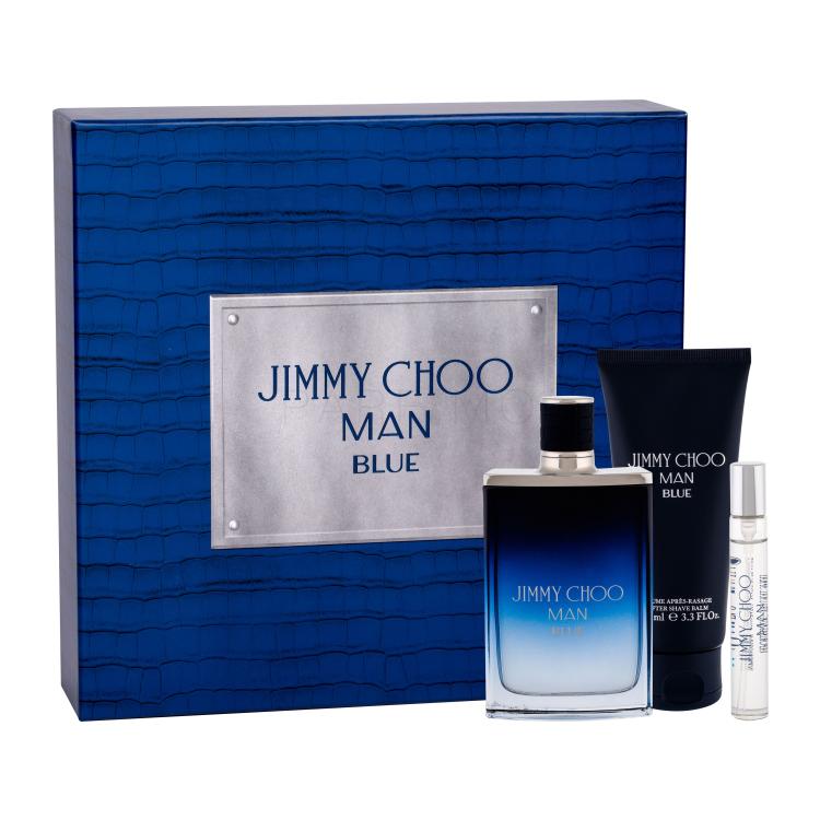 Jimmy Choo Man Blue Pacco regalo eau de toilette 100 ml + eau de toilette 7,5 ml + balsamo dopobarba 100 ml