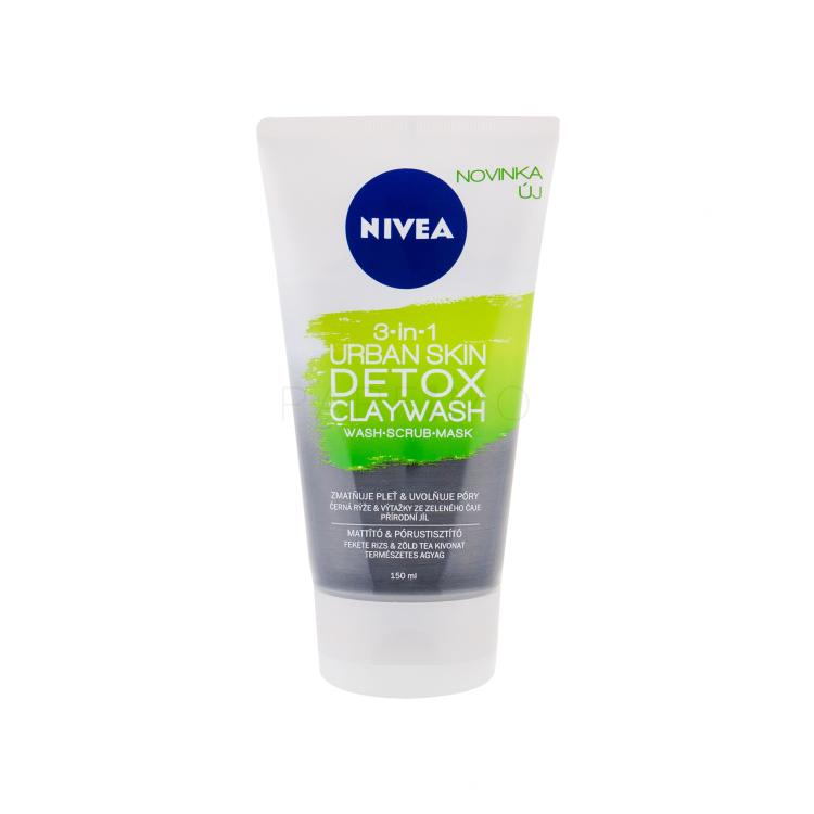 Nivea Urban Skin Detox Claywash 3-in-1 Crema detergente donna 150 ml