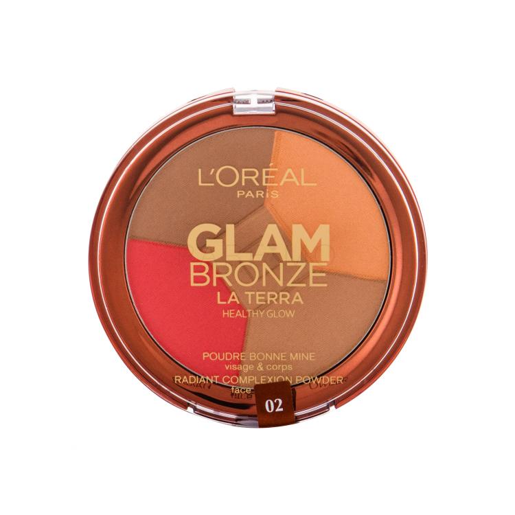 L&#039;Oréal Paris Glam Bronze La Terra Healthy Glow Bronzer donna 6 g Tonalità 02 Medium Speranza