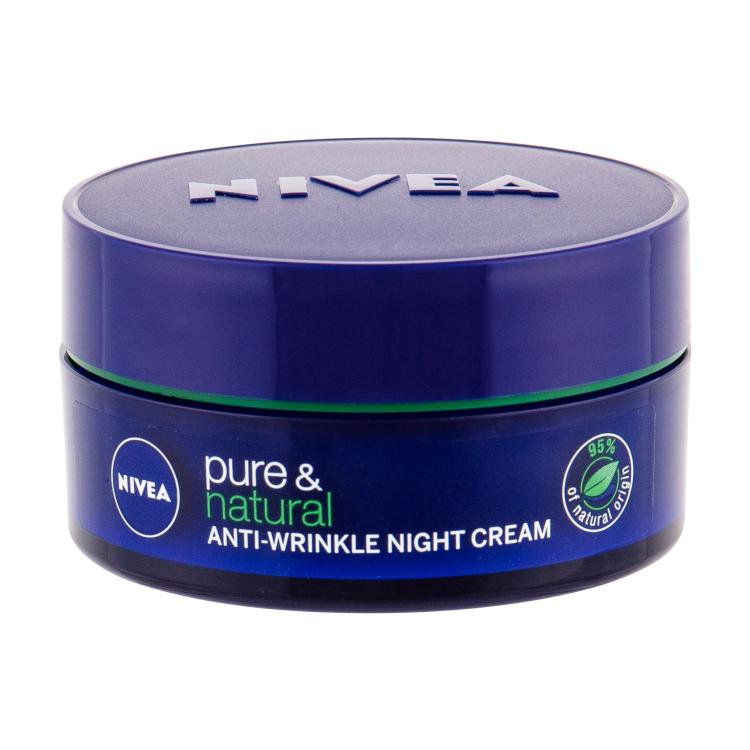 Nivea Pure &amp; Natural Anti-Wrinkle Crema notte per il viso donna 50 ml