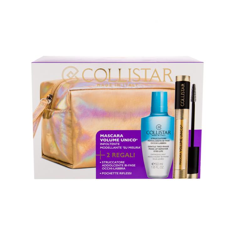 Collistar Volume Unico Pacco regalo mascara 13 ml + struccante bifasico Gentle Two Phase 50 ml + trousse