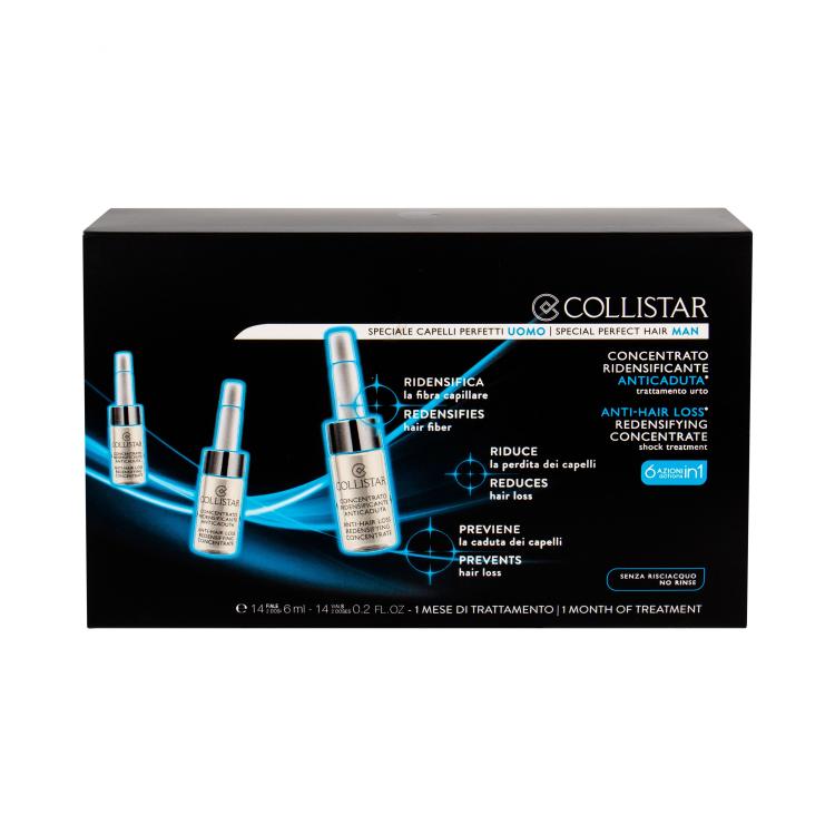 Collistar Special Perfect Hair Man Anti-Hair Loss Redensifying Concentrate Pacco regalo trattamento anticaduta 14 x 6 ml