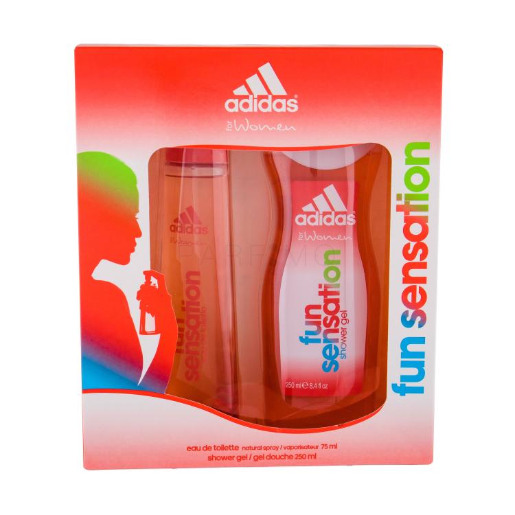 Adidas Fun Sensation For Women Pacco regalo eau de toilette 75 ml + doccia gel 250 ml