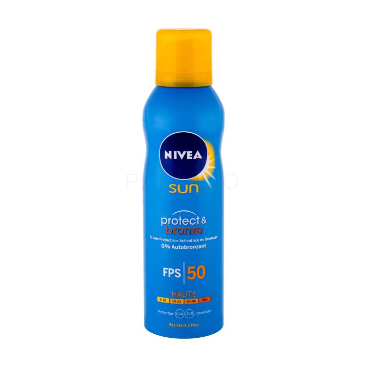 Nivea Sun Protect &amp; Bronze Sun Spray SPF50 Protezione solare corpo 200 ml