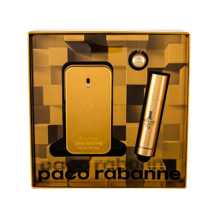 Paco Rabanne 1 Million Pacco regalo eau de toilette 50 ml + eau de toilette 10 ml + portachiavi
