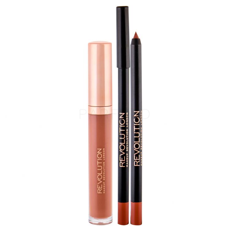 Makeup Revolution London Retro Luxe Gloss Lip Kit Pacco regalo lip gloss 5,5 ml + matita labbra 1 g