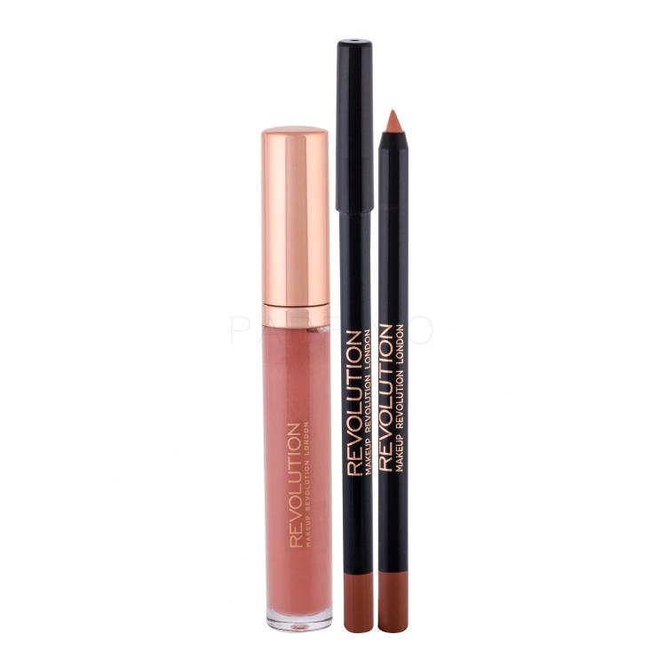 Makeup Revolution London Retro Luxe Gloss Lip Kit Pacco regalo lip gloss 5,5 ml + matita labbra 1 g