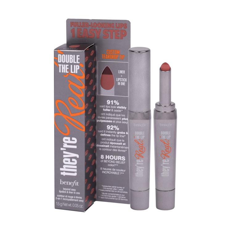 Benefit They´re Real! Double The Lip Rossetto donna 1,5 g Tonalità Nude Scandal