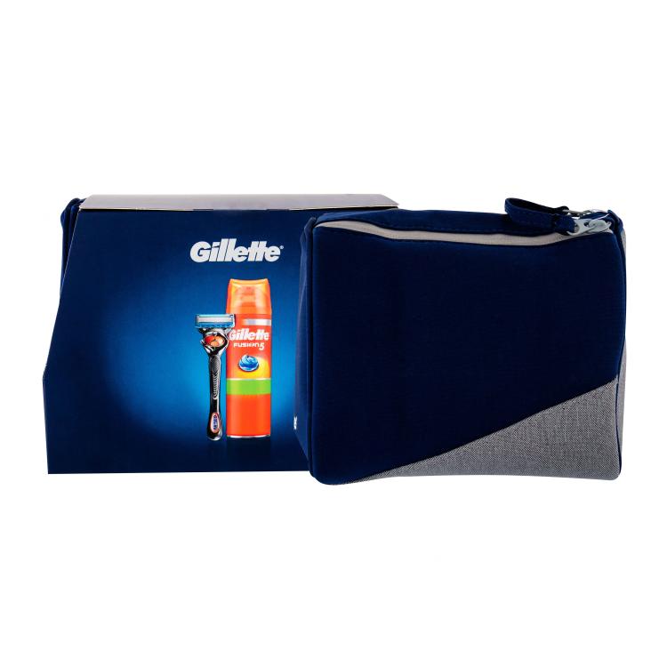 Gillette Fusion Proglide Flexball Pacco regalo rasoio 1 pz + gel da barba Fusion5 Ultra Sensitive 200 ml + trousse