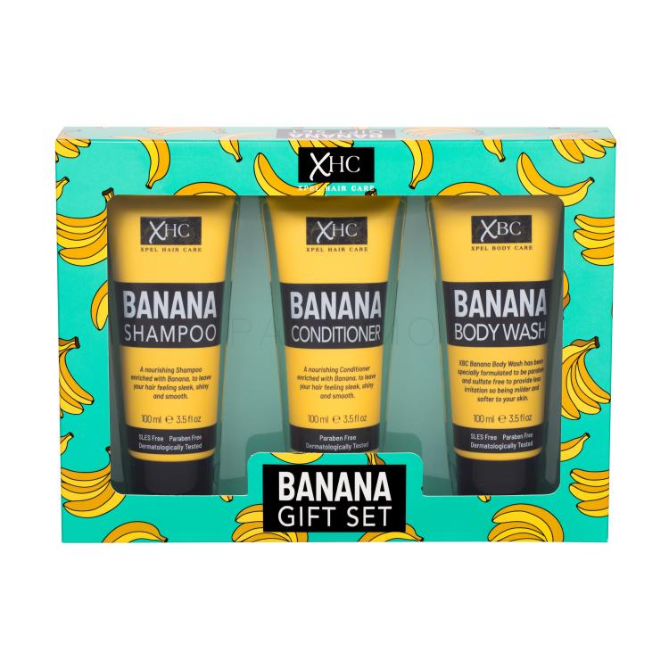 Xpel Banana Pacco regalo shampoo 100 ml + balsamo 100 ml + doccia gel 100 ml