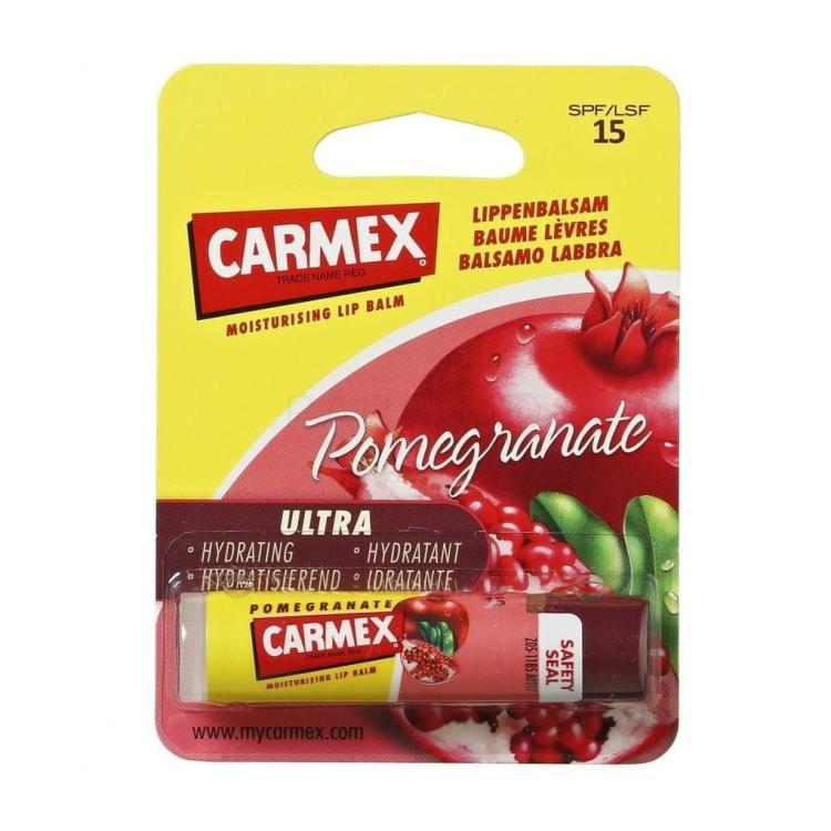 Carmex Ultra Moisturising Lip Balm Pomegranate SPF15 Balsamo per le labbra donna 4,25 g