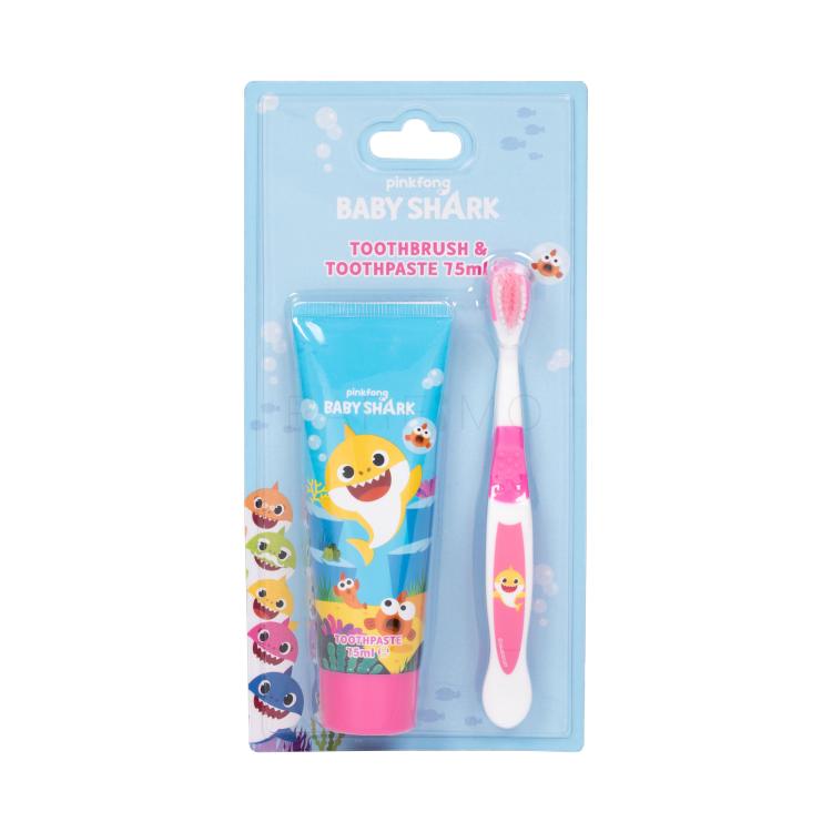 Pinkfong Baby Shark Pacco regalo spazzolino da denti 1 pz + dentifricio 75 ml