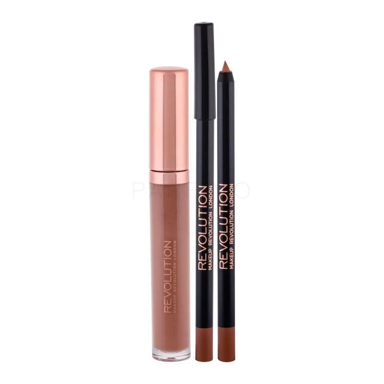 Makeup Revolution London Retro Luxe Gloss Lip Kit Pacco regalo lipgloss 5,5 ml + matita labbra 1 g