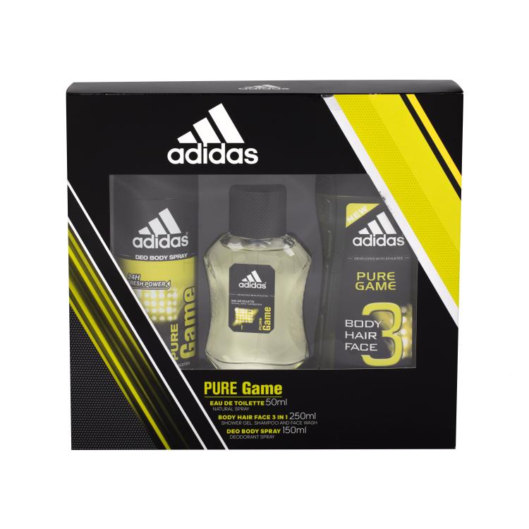 Adidas Pure Game Pacco regalo Eau de Toilette 50 ml + 150 ml deodorante in spray + 250 ml doccia gel
