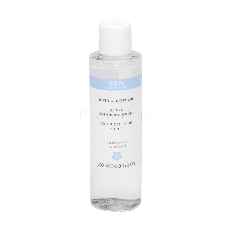 REN Clean Skincare Rosa Centifolia 3-In-1 Acqua micellare donna 200 ml