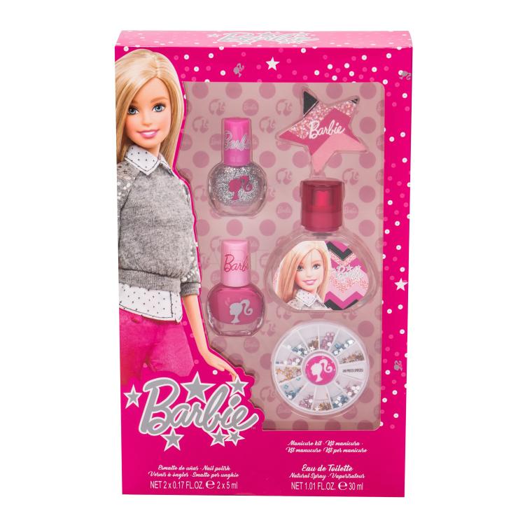 Barbie Barbie Pacco regalo eau de toilette 30 ml + smalto unghie 2 x 5 ml + limetta unghie + gemme per unghie