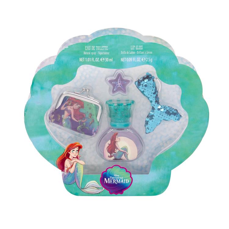 Disney Princess The Little Mermaid Pacco regalo eau de toilette 30 ml + lipgloss 2,5 g + portafoglio + ciondolo