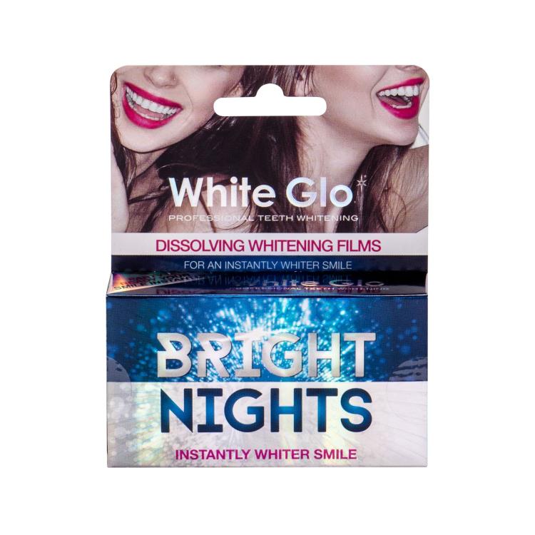 White Glo Bright Nights Whitening Films Sbiancamento denti 6 pz