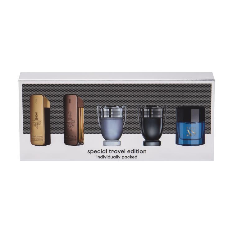 Paco Rabanne Mini Set Pacco regalo edt 1 Million 5 ml + edp 1 Million Prive 5 ml + edt Invictus 5 ml + edt Invictus Intense 5 ml + edt Pure XS 6 ml