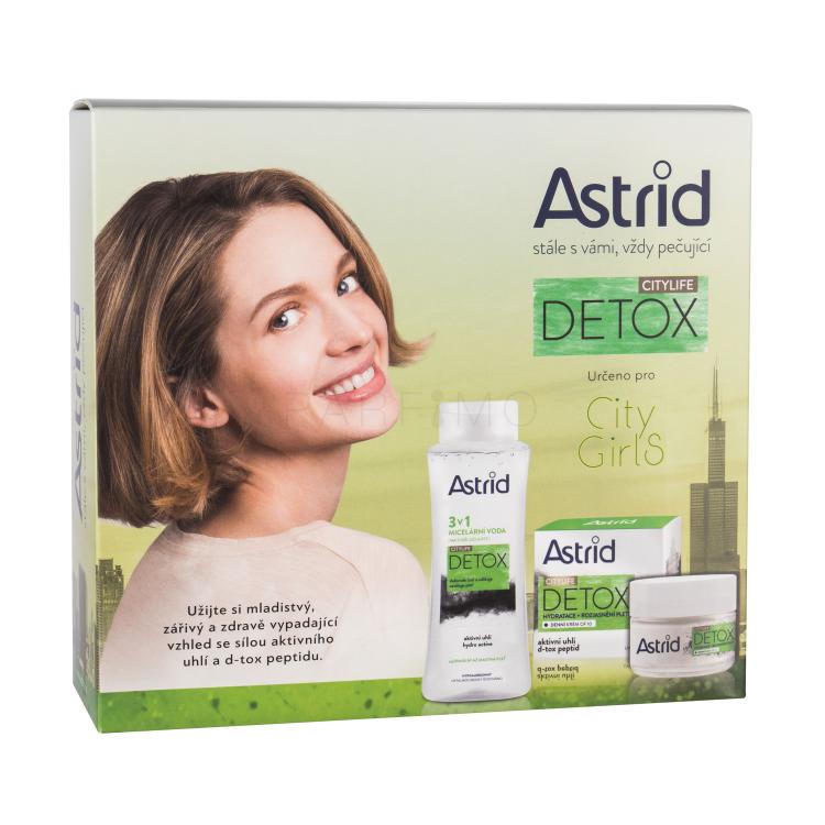 Astrid Citylife Detox Pacco regalo crema viso giorno 50 ml + acqua micellare 3in1 400 ml