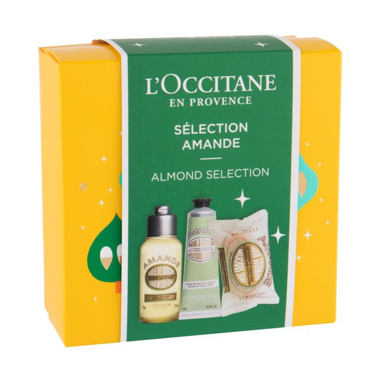 L&#039;Occitane Almond (Amande) Pacco regalo olio doccia 75 ml + crema mani 30 ml + saponetta Delicious Soap 50 g