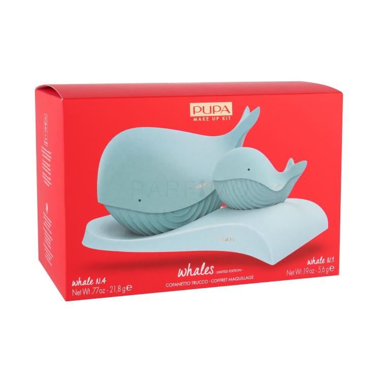 Pupa Whales Pacco regalo set trucchi Pupa Whale 4 21,8 g + set trucchi Pupa Whale 1 5,6 g + supporto 1 pz