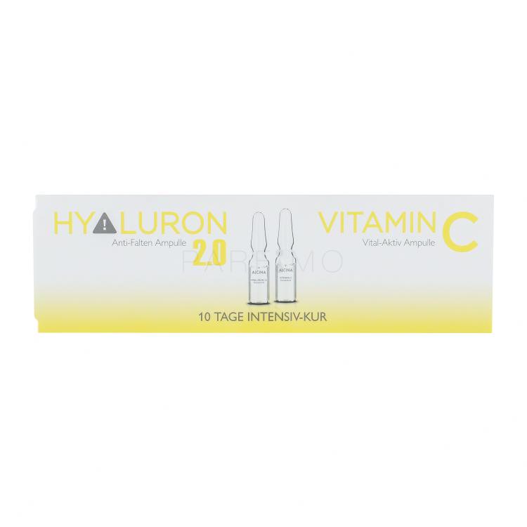 ALCINA Hyaluron 2.0 + Vitamin C Ampulle Pacco regalo trattamento rigenerante 5 x 1 ml + trattamento rigenerante con Vitamina C 5 x 1 ml