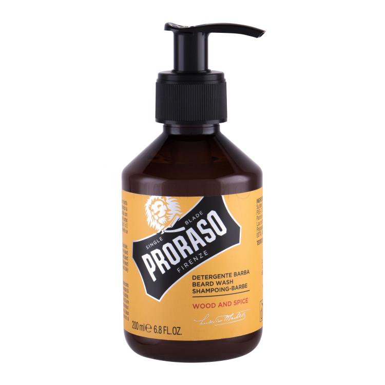 PRORASO Wood &amp; Spice Beard Wash Shampoo per la barba uomo 200 ml