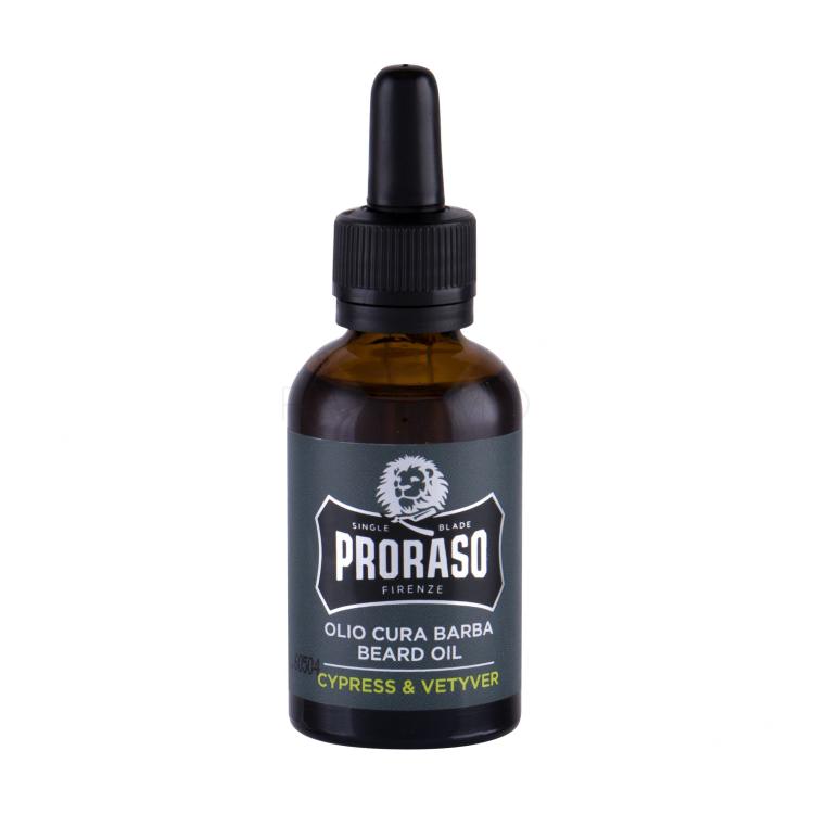 PRORASO Cypress &amp; Vetyver Beard Oil Olio da barba uomo 30 ml