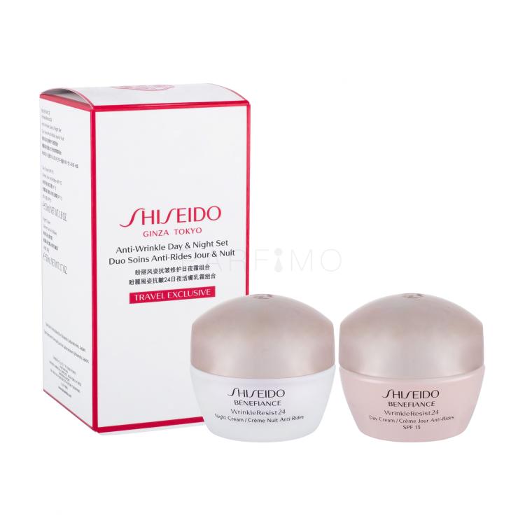Shiseido Benefiance Wrinkle Smoothing Pacco regalo denní pleťová péče 50 ml + noční pleťová péče 50 ml