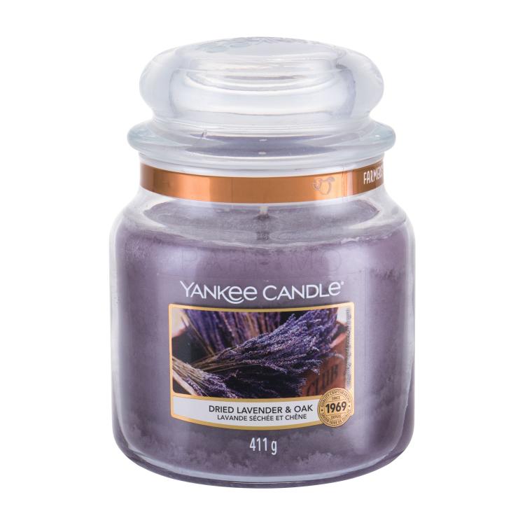 Yankee Candle Dried Lavender &amp; Oak Candela profumata 411 g