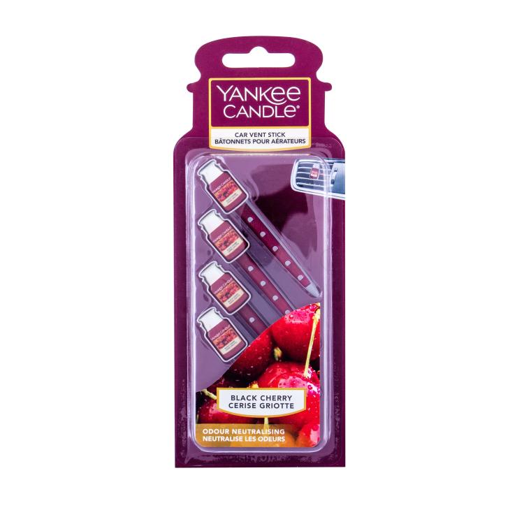 Yankee Candle Black Cherry Vent Stick Deodorante per auto 4 pz