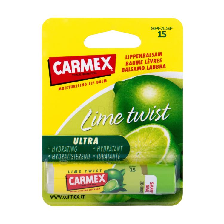 Carmex Ultra Moisturising Lip Balm Lime Twist SPF15 Balsamo per le labbra donna 4,25 g