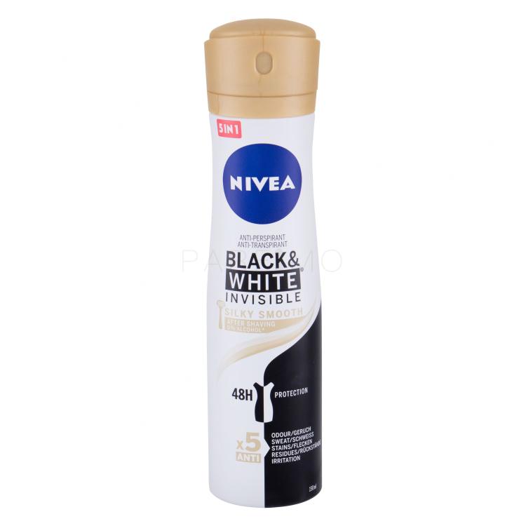 Nivea Black &amp; White Invisible Silky Smooth 48h Antitraspirante donna 150 ml