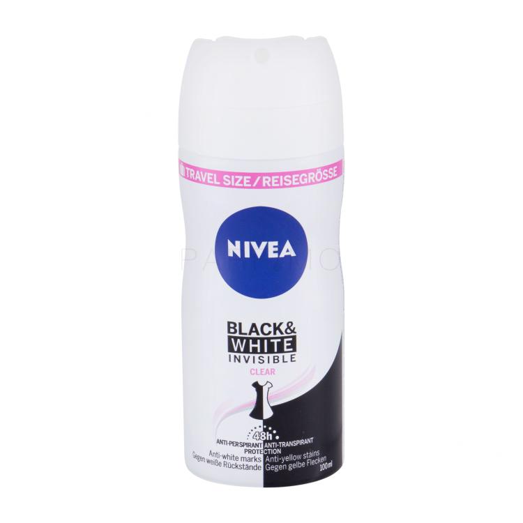 Nivea Black &amp; White Invisible Clear 48h Antitraspirante donna 100 ml