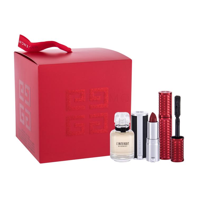 Givenchy L&#039;Interdit Pacco regalo eau de parfum 10 ml + mascara Volume Disturbia 4 g 01 Black + rossetto Le Rouge 1,5 g 333