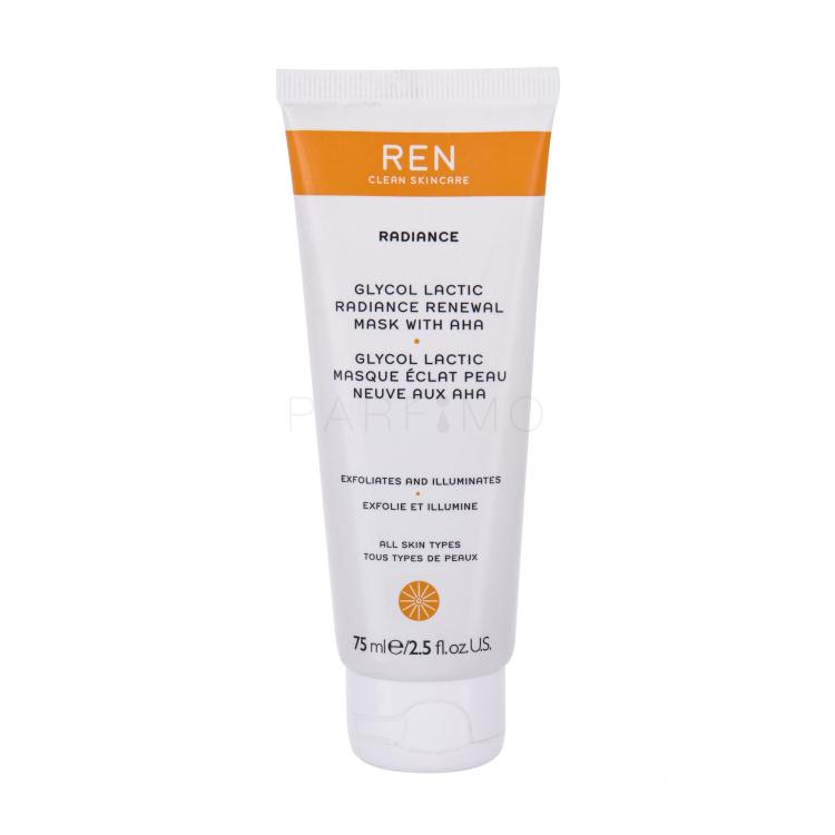 REN Clean Skincare Radiance Glycol Lactic Radiance Renewal AHA Maschera per il viso donna 75 ml