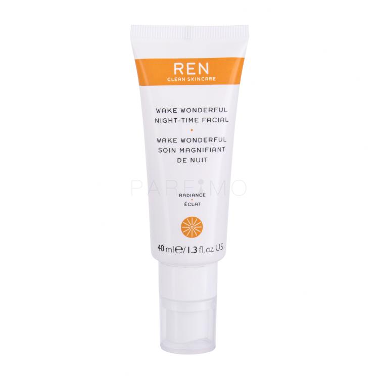 REN Clean Skincare Radiance Wake Wonderful Night-Time Facial Crema notte per il viso donna 40 ml