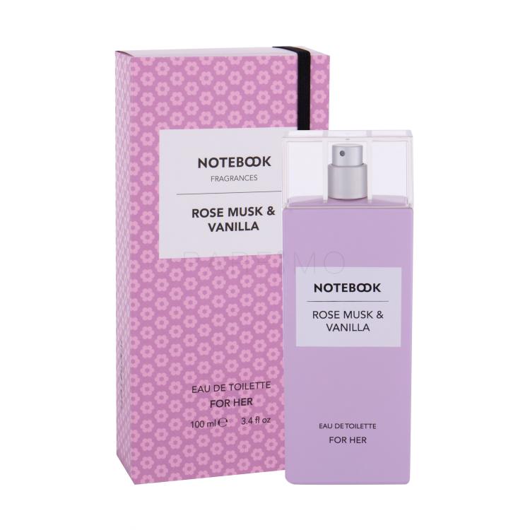 Notebook Fragrances Rose Musk &amp; Vanilla Eau de Toilette donna 100 ml