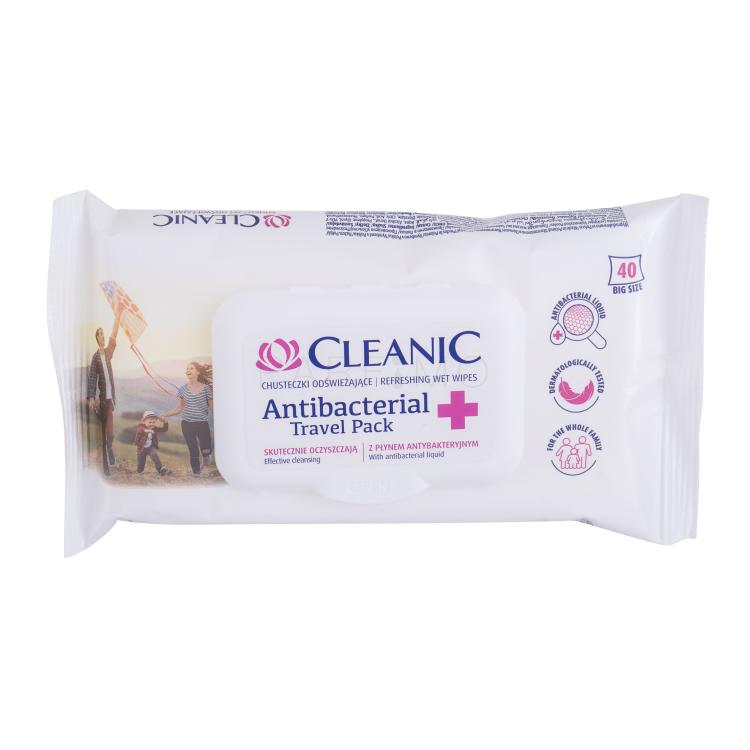 Cleanic Antibacterial Refreshing Travel Pack Salviettine detergenti 40 pz