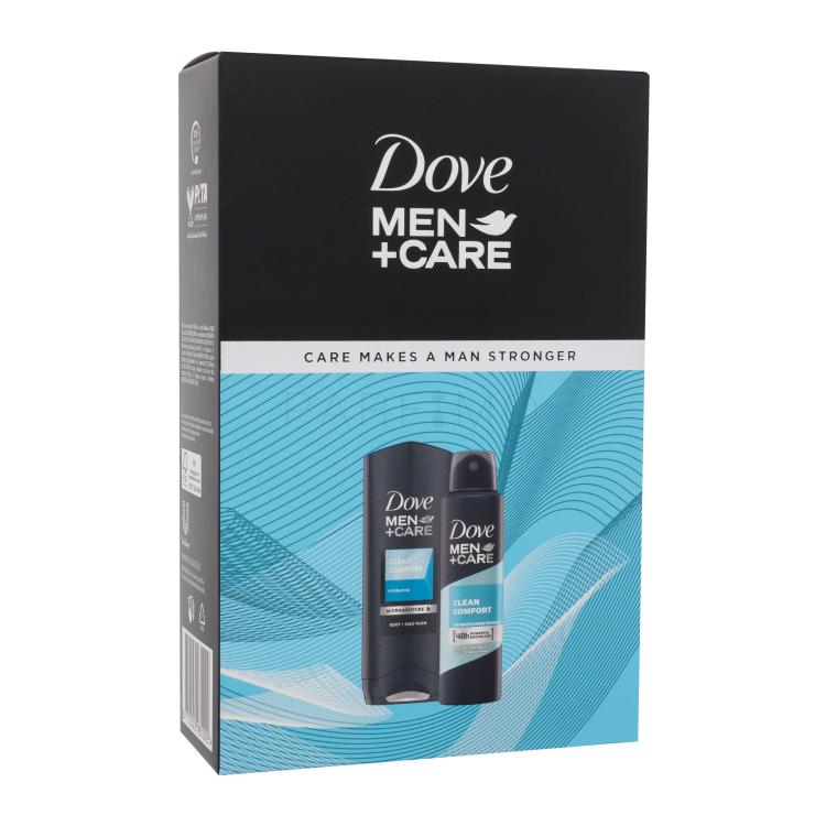 Dove Men + Care Clean Comfort Duo Gift Set Pacco regalo doccia gel Men+Care Clean Comfort 250 ml + antiperspirante Men+Care Clean Comfort 150 ml
