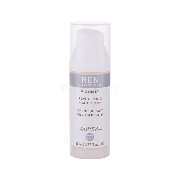 REN Clean Skincare V-Cense Revitalising Crema notte per il viso donna 50 ml