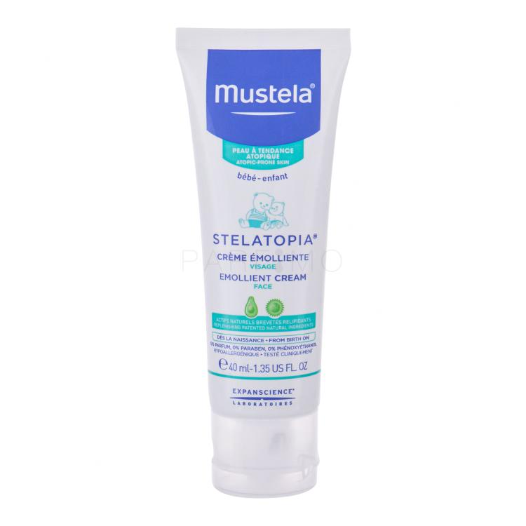 Mustela Bébé Stelatopia Emollient Cream Crema giorno per il viso bambino 40 ml