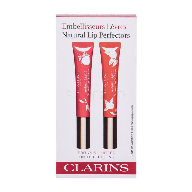 Clarins Instant Light Natural Lip Perfector Pacco regalo gloss labbra 12 ml + gloss labbra 14 Juicy Mandarin 12 ml