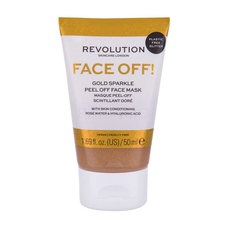 Revolution Skincare Face Off! Gold Sparkle Maschera per il viso donna 50 ml
