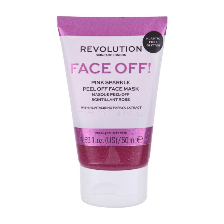 Revolution Skincare Face Off! Pink Sparkle Maschera per il viso donna 50 ml